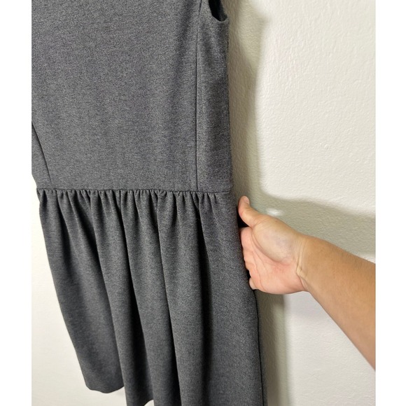 Madewell 1937 Women's Dark Gray Cap Sleeve Fit and Flare Dress Size S, Pockets - Picture 7 of 8